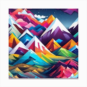 Colorful Mountains 1 Canvas Print