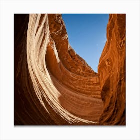 Sandstone Canyon Sculpted By The Relentless Dance Of Wind And Water Erosion Shaping Fluid Curves S Canvas Print