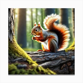 Squirrel In The Forest 392 Canvas Print