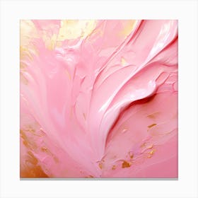 Abstract Pink And Gold Painting 1 Canvas Print