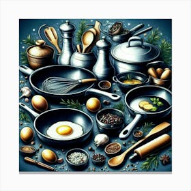 Cooking Pots And Pans Canvas Print