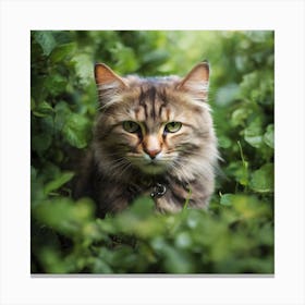 Cat In The Forest Canvas Print