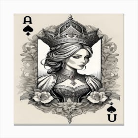 Queen Of Spades Canvas Print