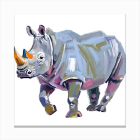 White Rhinoceros 01 Canvas Print