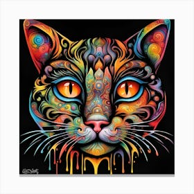 Psychedelic Cat Canvas Print