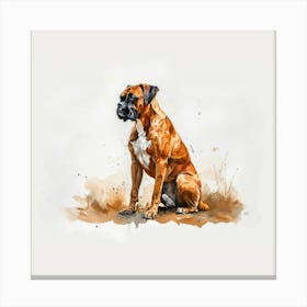  Bull Dog sitting quietly Canvas Print