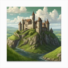Castle On A Hill Canvas Print