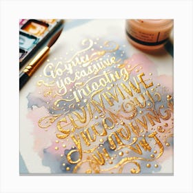 Calligraphy Canvas Print