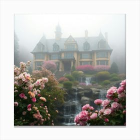 Misty Roses Canvas Print