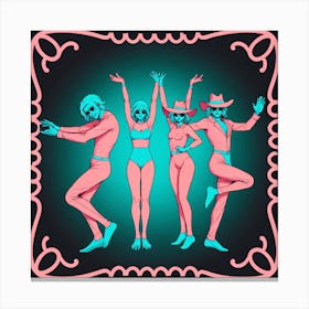 Group Of People Dancing Canvas Print