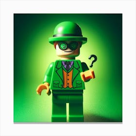 Riddler from Batman in Lego style Canvas Print
