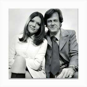 Film Actress Diana Rigg Left Heathrow Airport Today For A Visit To New York Canvas Print