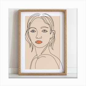 Woman Contemporary Line Art Print Canvas Print