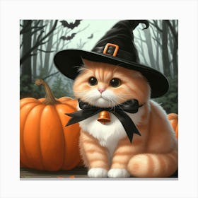 Witch Cat Canvas Print