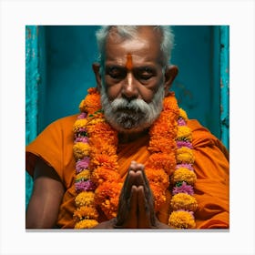 Buddhist Monk Praying 3 Canvas Print