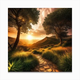 Path To The Sunset 1 Canvas Print