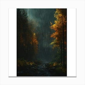 Rain In The Forest Canvas Print
