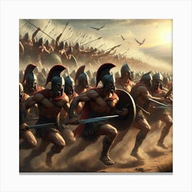 Spartan Battle Canvas Print