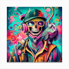 Nightmare on graffiti street Canvas Print