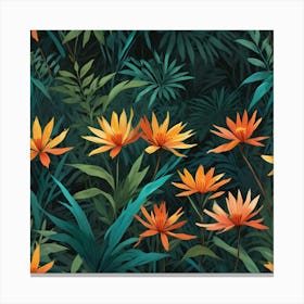 Seamless Tropical Pattern Canvas Print