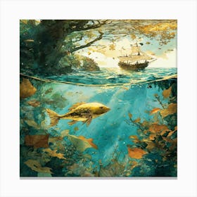 Ship In The Water Canvas Print