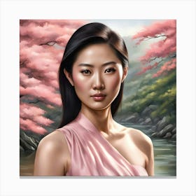 Beautiful asian woman Canvas Print