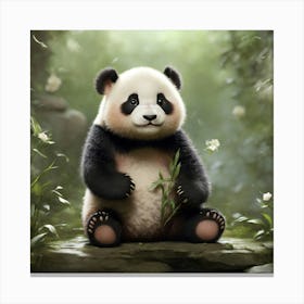 Default The Cute Panda 8 Images 1 Canvas Print