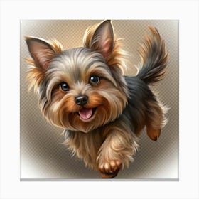 Yorkshire Terrier Puppy With Big Brown Eyes Canvas Print