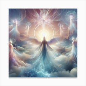 Angels In The Sky 5 Canvas Print