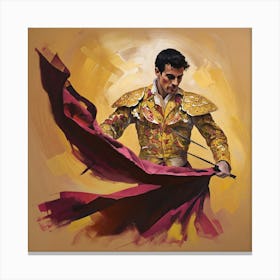 Dynamic Matador Painting In Vibrant Colors With Dramatic Pose Leinwandbild