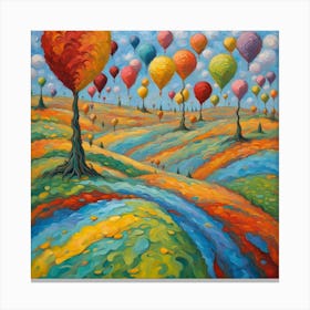 Hot Air Balloons - Oh The Places You'll Go! Canvas Print