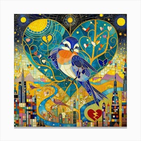 Bird In The City Canvas Print