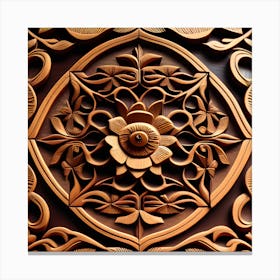 Carved Wood Panel 1 Canvas Print