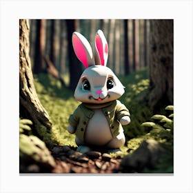 Rabbit In The Woods 10 Canvas Print