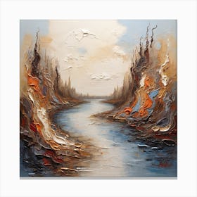 Abstract, River Canvas Print