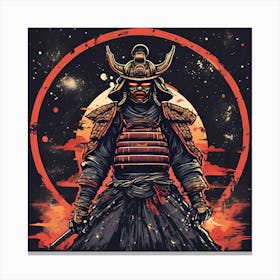0 Dark Samurai With Many Details, Lost In The Galaxy Esrgan V1 X2plus Canvas Print
