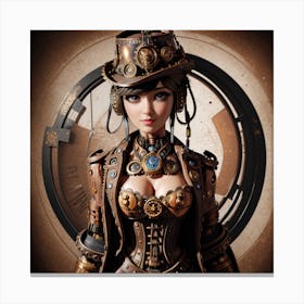 Steampunk Girl Canvas Print