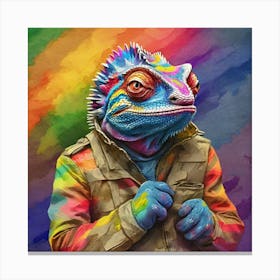 Rainbow Lizard 3 Canvas Print