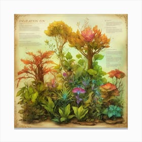 Information Sheet With Different Fantasy (2) Canvas Print