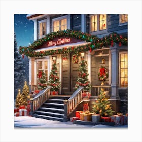 Christmas House 172 Canvas Print