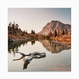 Mountain Lake Reflection Canvas Print