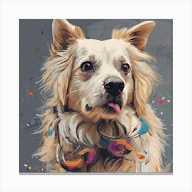 Dog Painting Canvas Print