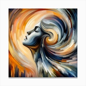 Abstract Of A Woman'S Head 2 Canvas Print