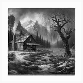 Cabin by The Cold Creek Canvas Print