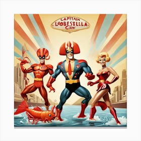 Captain Lobsterella Canvas Print