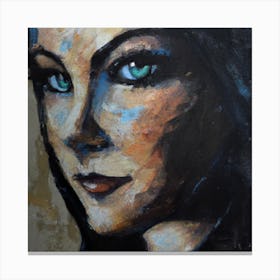 Woman With Green Eyes Canvas Print