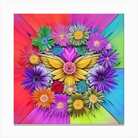 Butterfly Flower Canvas Print