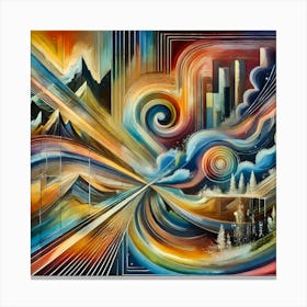 Timeless Landscapes - An Abstract Journey Canvas Print