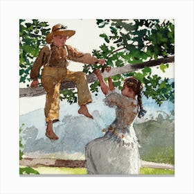 Boy And A Girl Canvas Print