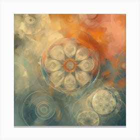 Spiritual Solace: A Minimalist Masterpiece in Muted Hues Canvas Print